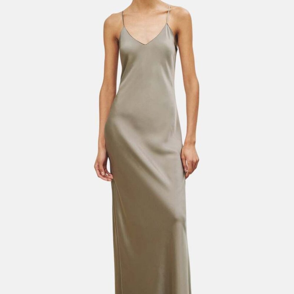 Nili Lotan Green Slip Dress